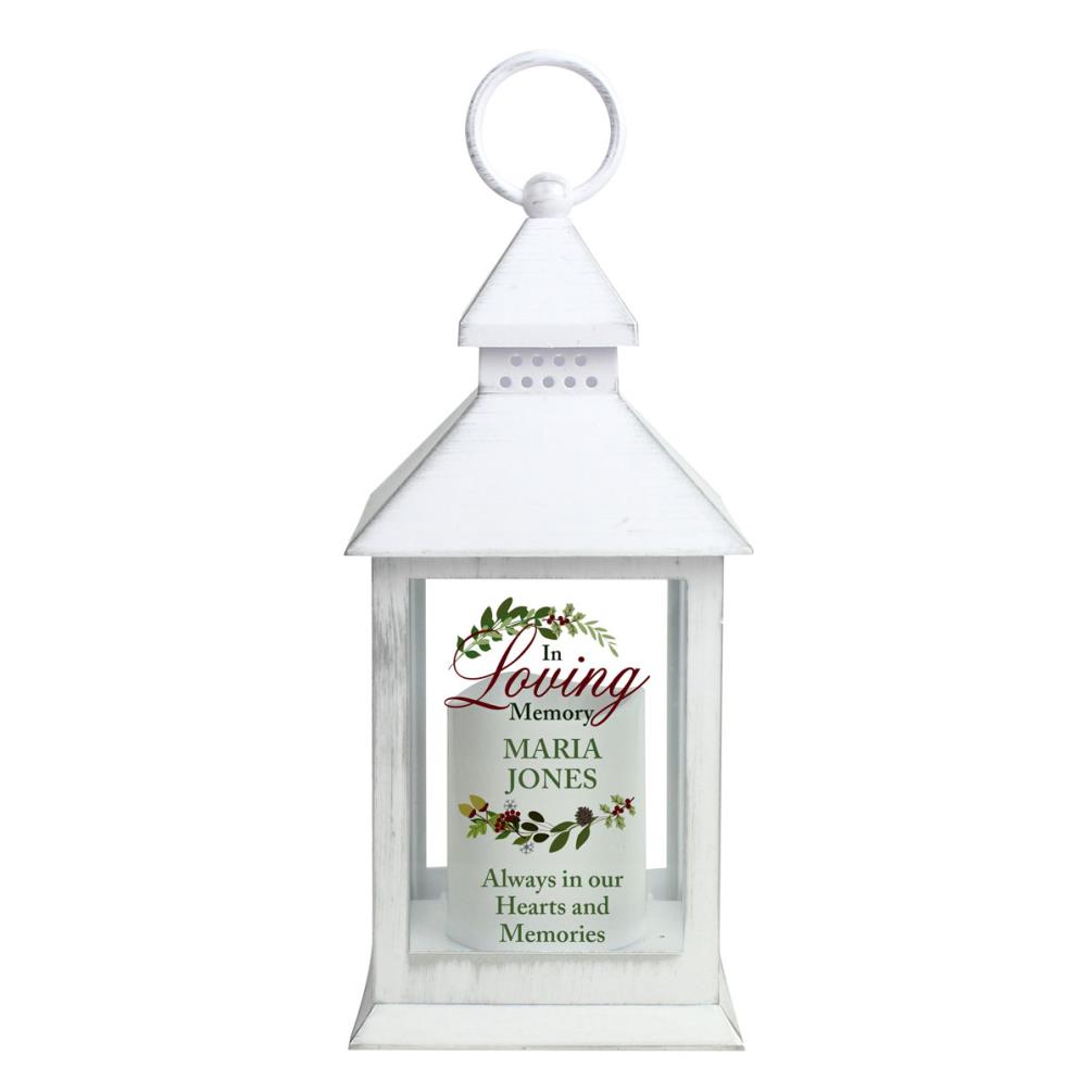 Personalised In Loving Memory White Lantern £15.29